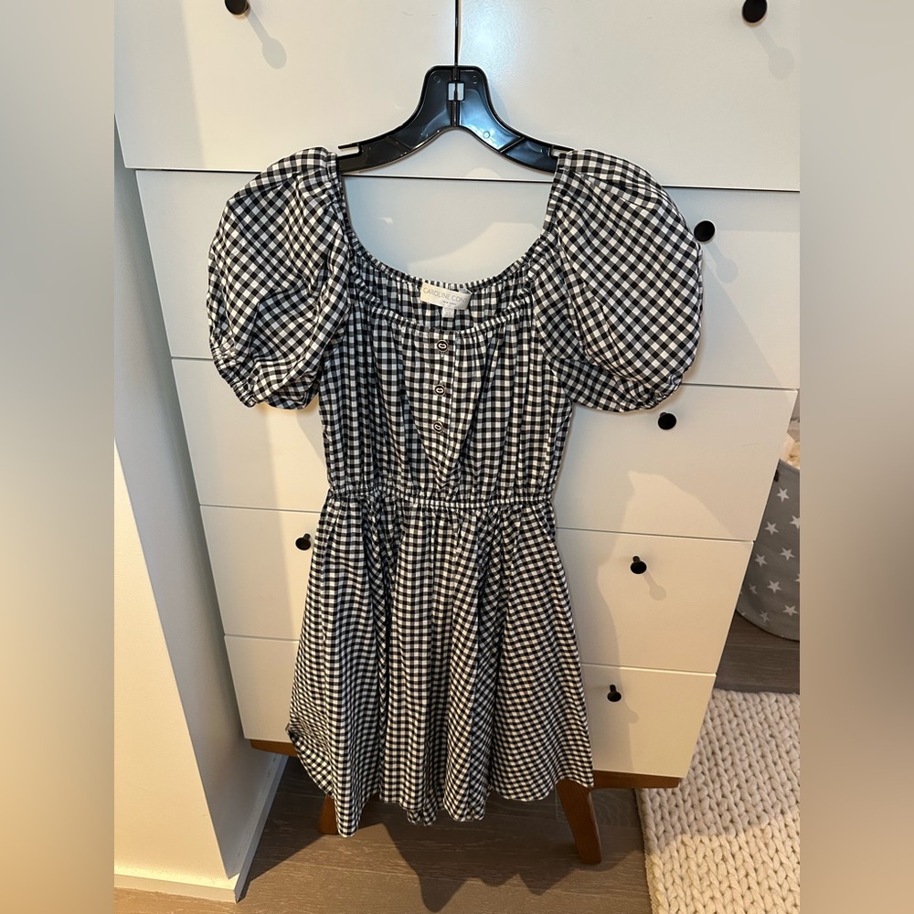 Gingham Puff Sleeve Dress